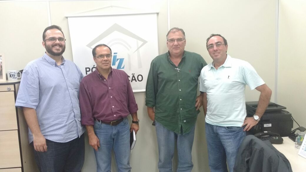 Reunio IZ e Aspaco discutem futuras parceiras - Hlio, Francisco, Marcio e Dr Ricardo Lopes